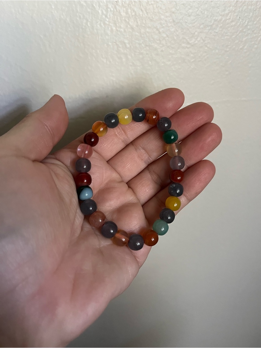Agate stretch stone bracelet 10 mm